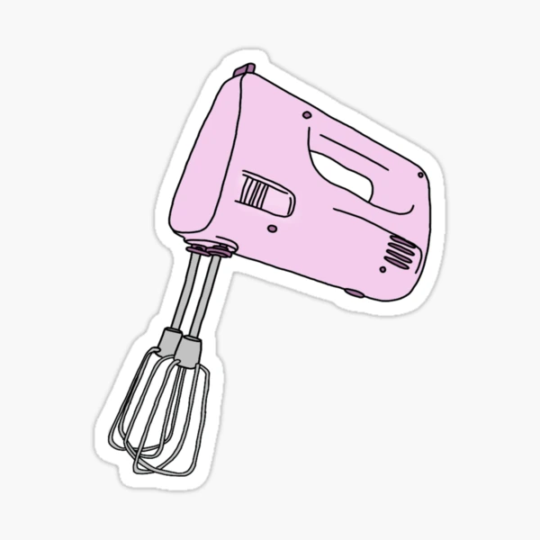 Pink Kitchen Aid Mixer Drawing Sticker for Sale by gschudesigns15