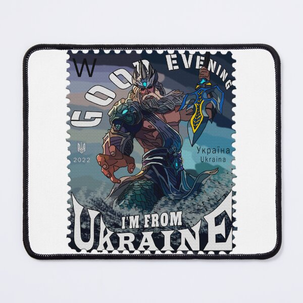 Item preview, New Ukraine Postage Stamp Neptune - Good Evening We Are From Ukraine designed and sold by Aide.