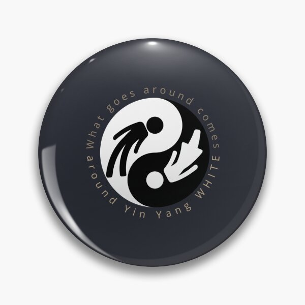 Item preview, What Goes Around Comes Around Yin Yang WHITE designed and sold by grafa-desigaza.