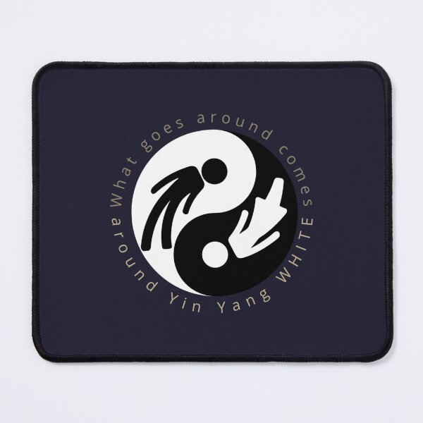 Item preview, What Goes Around Comes Around Yin Yang WHITE designed and sold by grafa-desigaza.