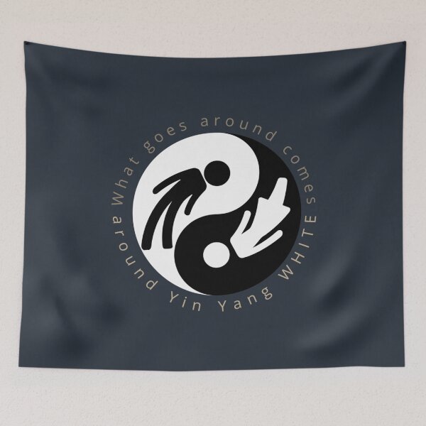Item preview, What Goes Around Comes Around Yin Yang WHITE designed and sold by grafa-desigaza.