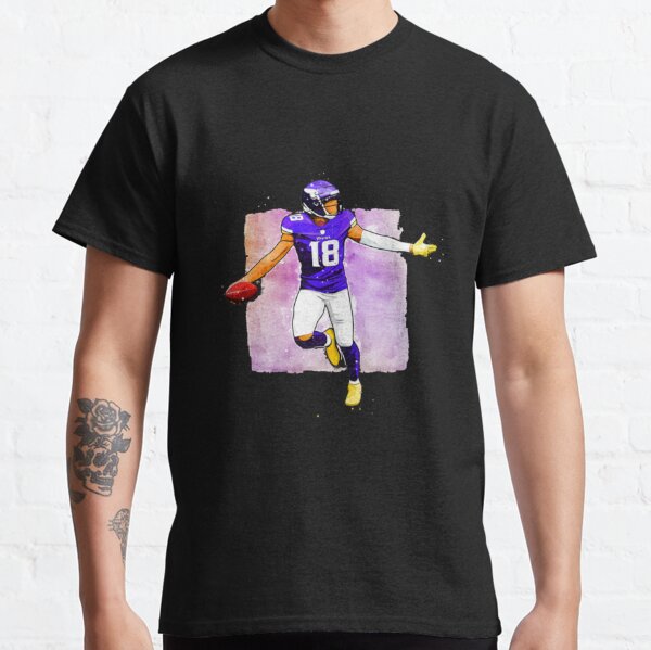 Justin Jefferson 18 In Action American football wide receiver for the  Minnesota Vikings T-Shirt - Guineashirt Premium ™ LLC