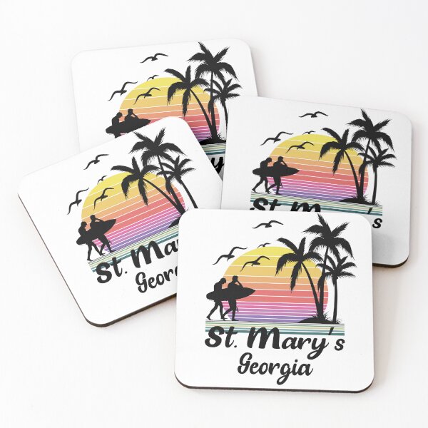 Item preview, St. Mary's Georgia Seaside Retro Sunset designed and sold by mountainadora.