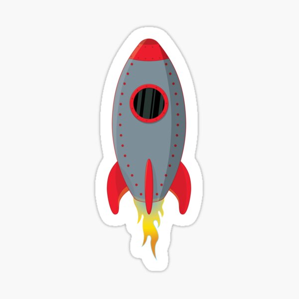 Item preview, Cute Gray Rocket Ship designed and sold by NPolandDesigns.