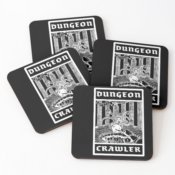 Aperçu de l'œuvre Dungeon Crawler Wizard (ligne blanche) créée et vendue par AndrewjBurg.