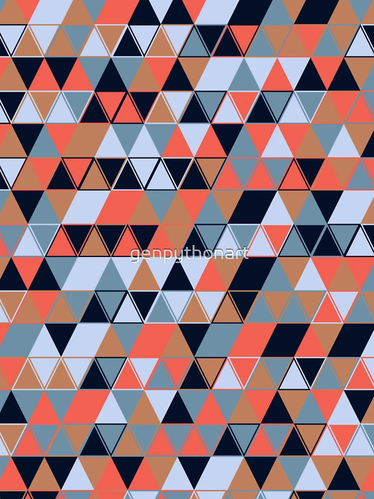 Thumbnail 4 of 4, iPhone Case, Triangles 17 designed and sold by genpythonart.