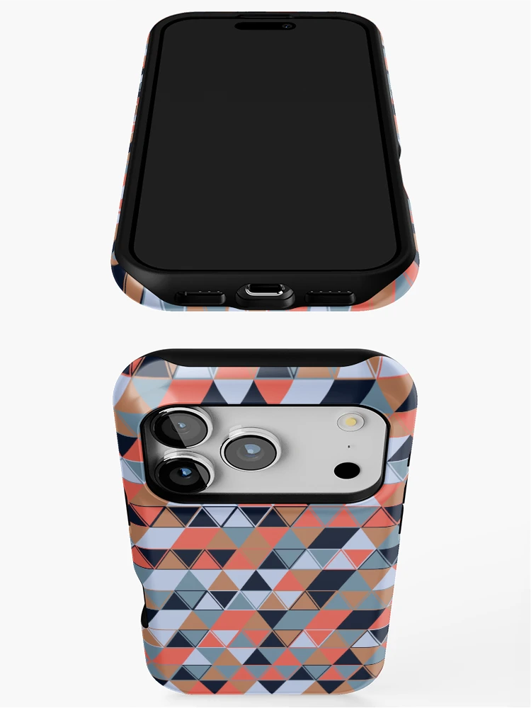Thumbnail 3 of 4, iPhone Case, Triangles 17 designed and sold by genpythonart.