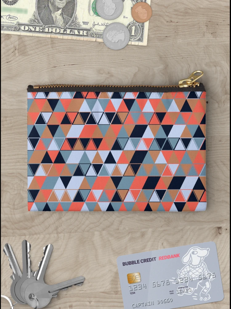 Thumbnail 3 of 4, Zipper Pouch, Triangles 17 designed and sold by genpythonart.