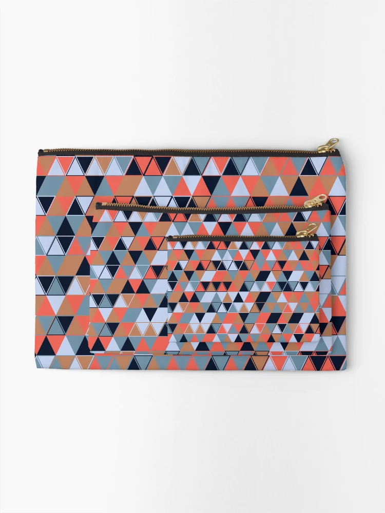 Thumbnail 2 of 4, Zipper Pouch, Triangles 17 designed and sold by genpythonart.