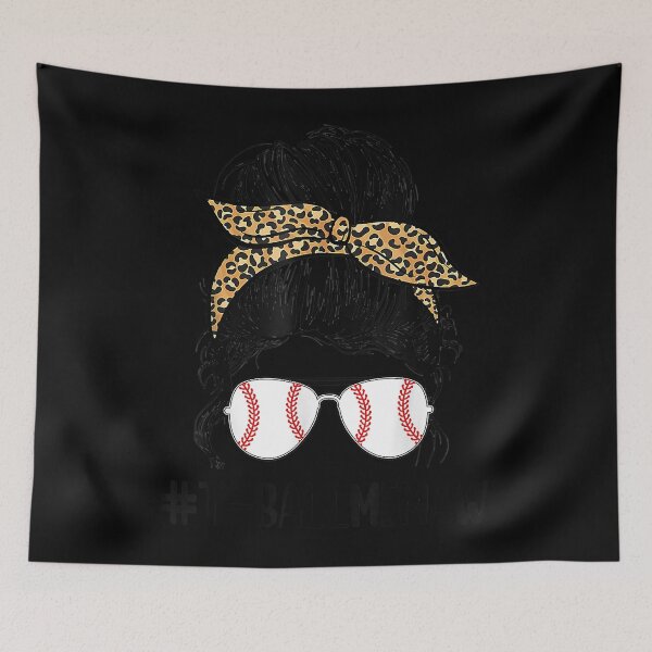 Item preview, T-ball Memaw Life Messy Bun Leopard Print Softball Memaw T-Shirt designed and sold by gladttkeal.