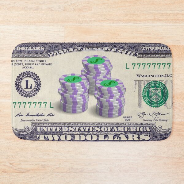 Item preview, Lucky banknote, denomination of 2 US dollars. 3d stacks of casino chips. Cash Fortune designed and sold by GAleksS.