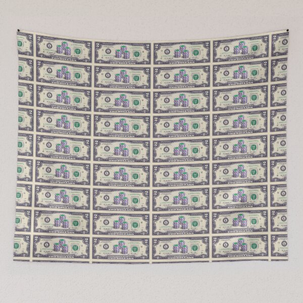 Item preview, Lucky banknote, denomination of 2 US dollars. 3d stacks of casino chips. Cash Fortune designed and sold by GAleksS.