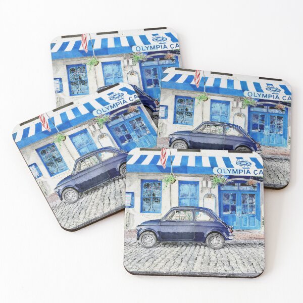 Item preview, Fiat 500 outside the Olympia Cafe in Savannah, Georgia. designed and sold by Car drawings by Pavlo Scherbatyuk.