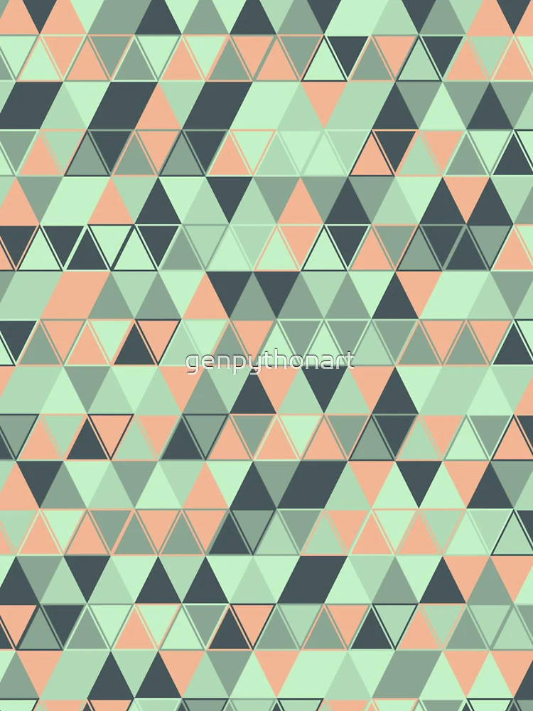 Thumbnail 4 of 4, iPhone Case, Triangles 19 designed and sold by genpythonart.