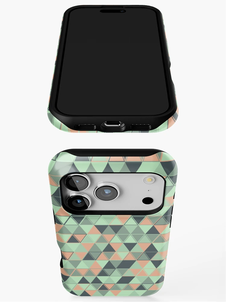 Thumbnail 3 of 4, iPhone Case, Triangles 19 designed and sold by genpythonart.