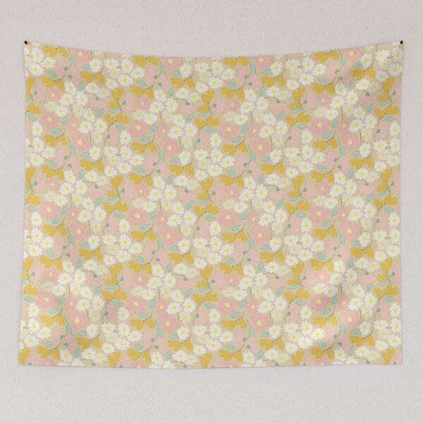 Item preview, Scandinavian Aesthetic floral art pattern. Daisies, wildflowers pink, yellow pastel painting. Iphone or Samsung case designed and sold by AimiAesthetic.
