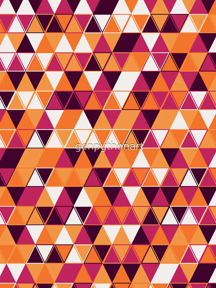 Thumbnail 4 of 4, iPhone Case, Triangles 20 designed and sold by genpythonart.