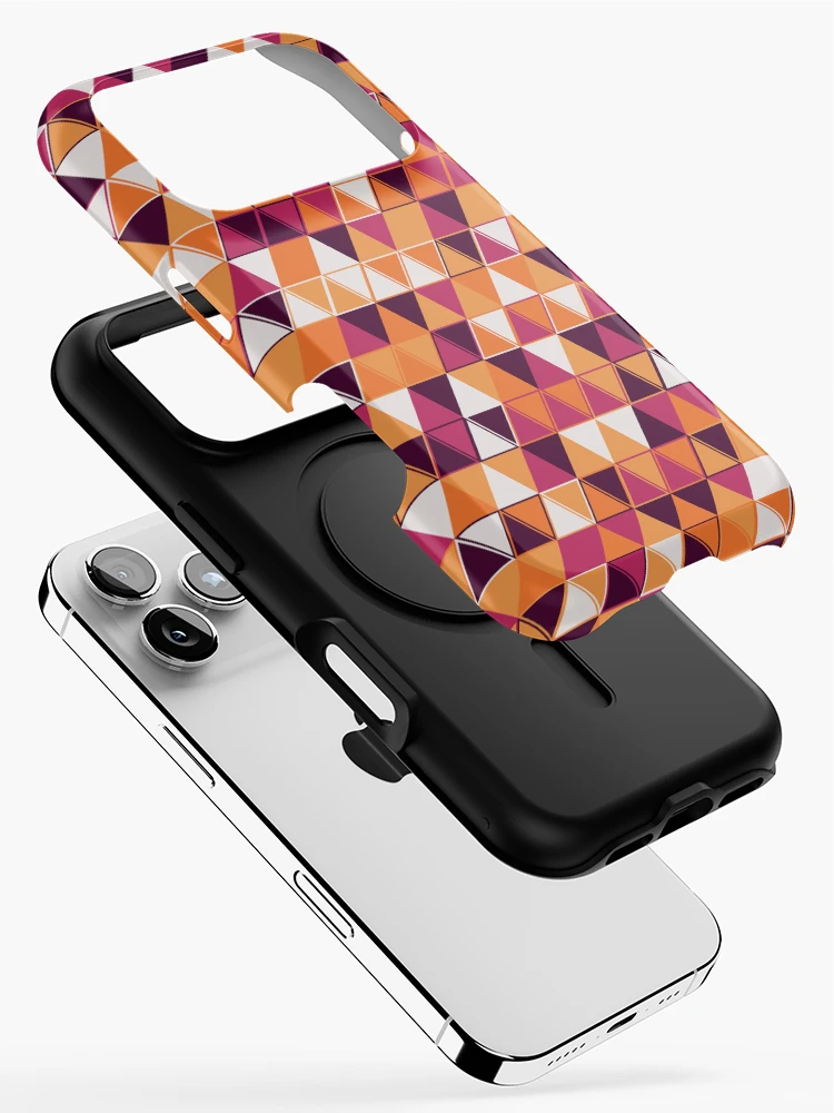 Thumbnail 2 of 4, iPhone Case, Triangles 20 designed and sold by genpythonart.