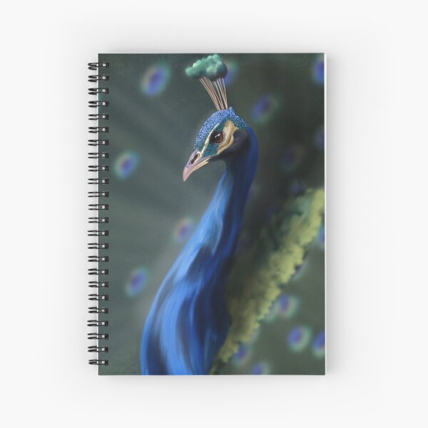 Peacock portrait Spiral Notebook