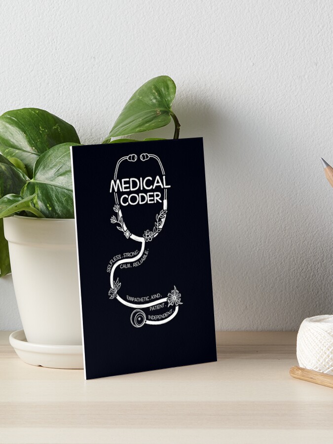 Medical Coder Stethoskope Coding | Art Board Print