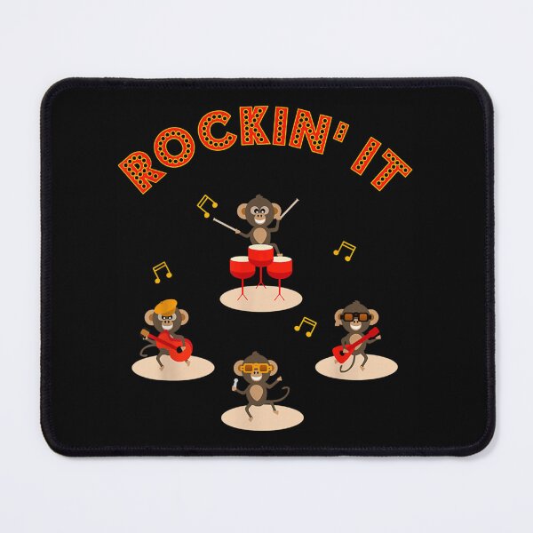 Item preview, Funny Monkeys In The Cheerful Chimps Rock Band designed and sold by MatheuCunha.