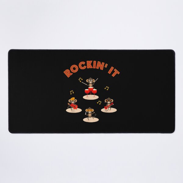 Item preview, Funny Monkeys In The Cheerful Chimps Rock Band designed and sold by MatheuCunha.