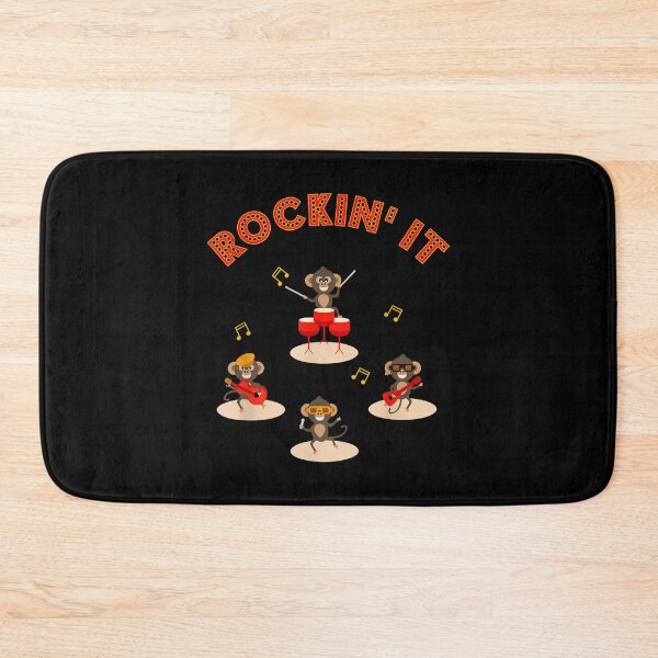 Item preview, Funny Monkeys In The Cheerful Chimps Rock Band designed and sold by MatheuCunha.