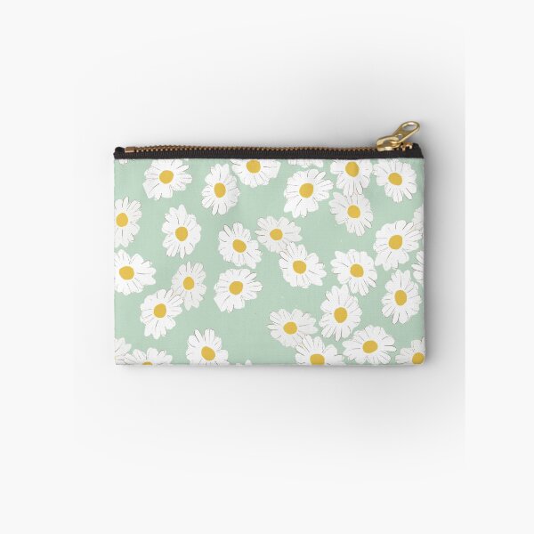 Item preview,  Daisies, wildflowers  pastel painting. Modern  Aesthetic floral art pattern, mint green. Iphone or Samsung case designed and sold by AimiAesthetic.