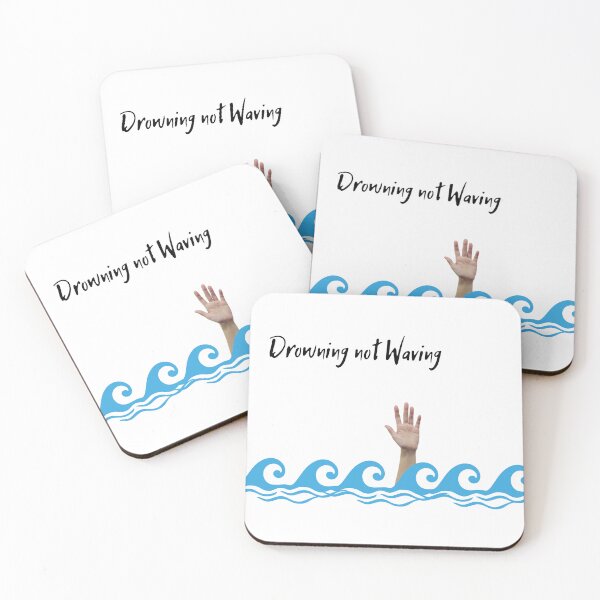Item preview, Drowning Not Waving | Beach | Waves | Swimming designed and sold by CosmicStory.