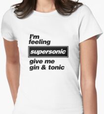 Oasis - Supersonic Lyrics design Women's Fitted T-Shirt