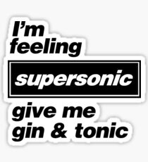 Oasis - Supersonic Lyrics design Sticker