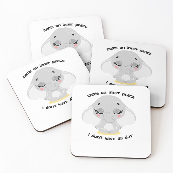Item preview, Funny Come On Inner Peace I Don't Have All Day Meditation cute animals funny elephant meditate designed and sold by selfesteeem.