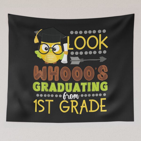 Item preview, 1st Grade Graduation Owl Look Who's Graduating From First Gr designed and sold by virnmjan.
