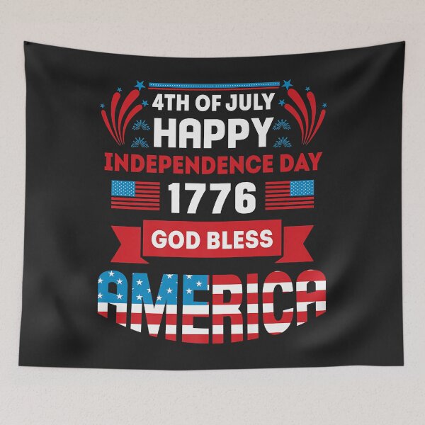 Item preview, 4 de julio Feliz día patriótico 1776 Dios bendiga a América Premium designed and sold by virnmjan.