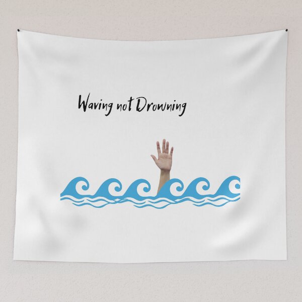 Item preview, Waving Not Drowning | Beach | Waves | Swimming designed and sold by CosmicStory.