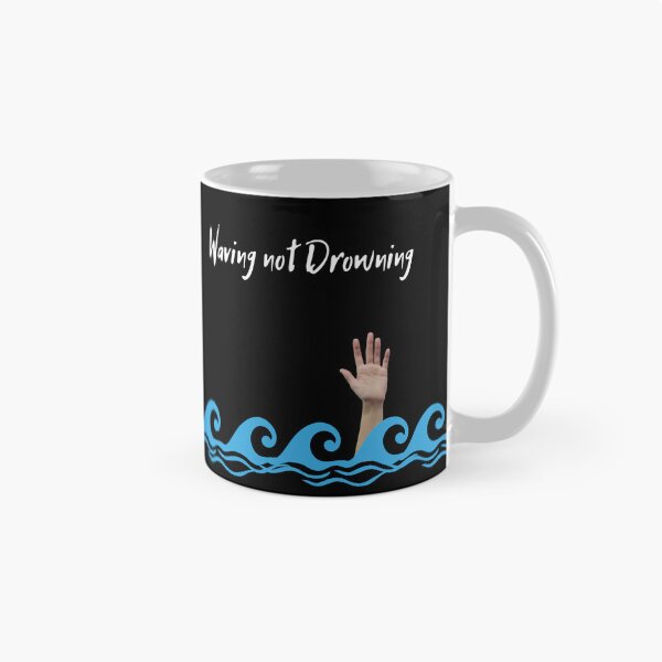 Item preview, Waving Not Drowning (in black) | Beach | Waves | Swimming designed and sold by CosmicStory.