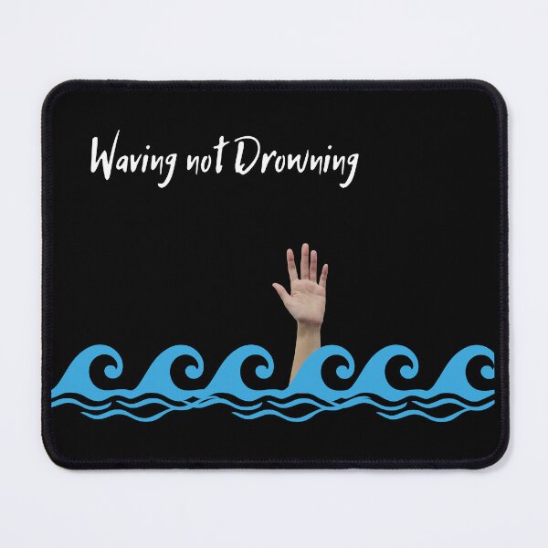 Item preview, Waving Not Drowning (in black) | Beach | Waves | Swimming designed and sold by CosmicStory.