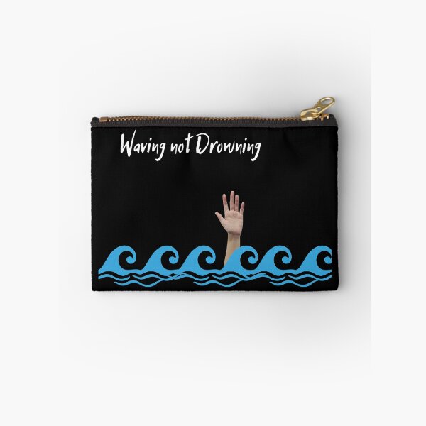 Item preview, Waving Not Drowning (in black) | Beach | Waves | Swimming designed and sold by CosmicStory.