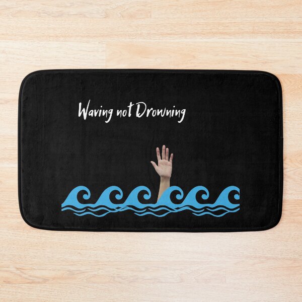 Item preview, Waving Not Drowning (in black) | Beach | Waves | Swimming designed and sold by CosmicStory.
