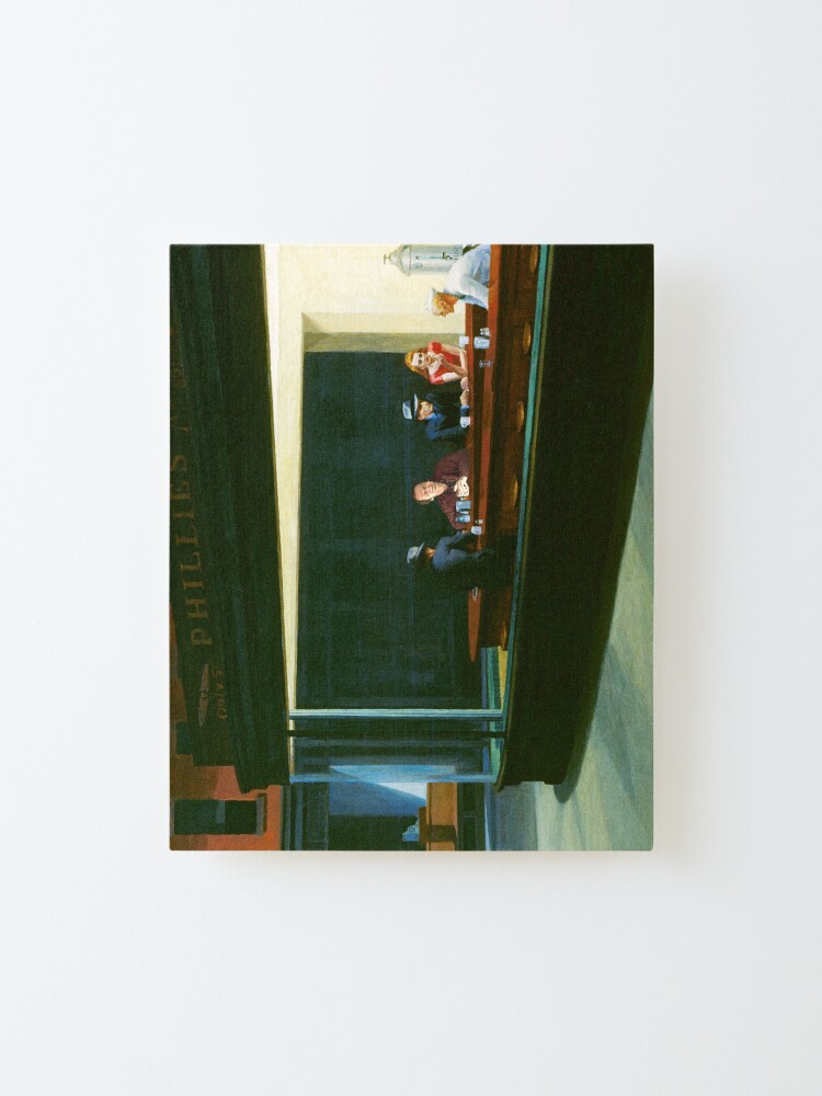 Alternate view of NIghthawks by Edward Hopper and Jack Torrance Mounted Print