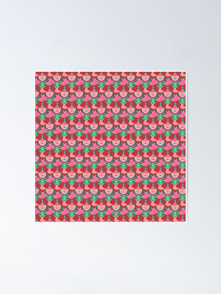 Thumbnail 1 of 3, Poster, Majestical Floral Abstract Pattern designed and sold by AmantranDesigns.
