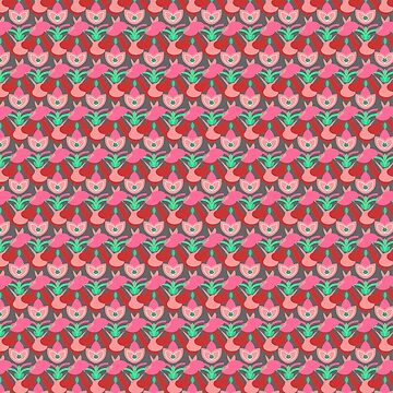 Artwork thumbnail, Majestical Floral Abstract Pattern by AmantranDesigns