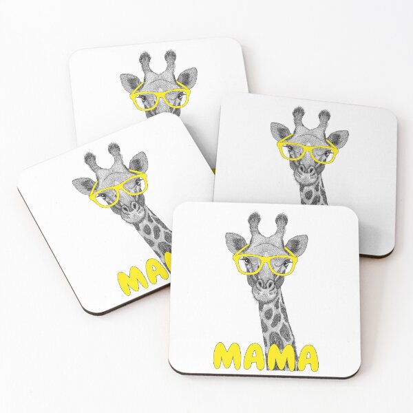 Item preview, Mama Giraffe with Yellow Glasses Mom Mothers Day designed and sold by dass-art.