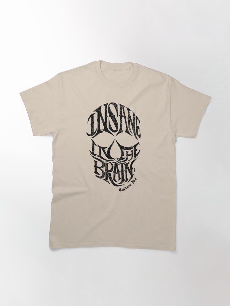 Insane The Brain Skull Wht Essential T-Shirt for Sale by HexOne