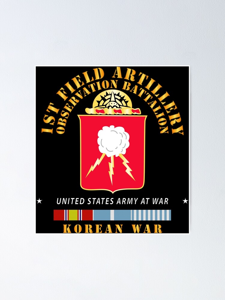 "1st Field Artillery Observation Battalion Korean War w KOR SVC X 300
