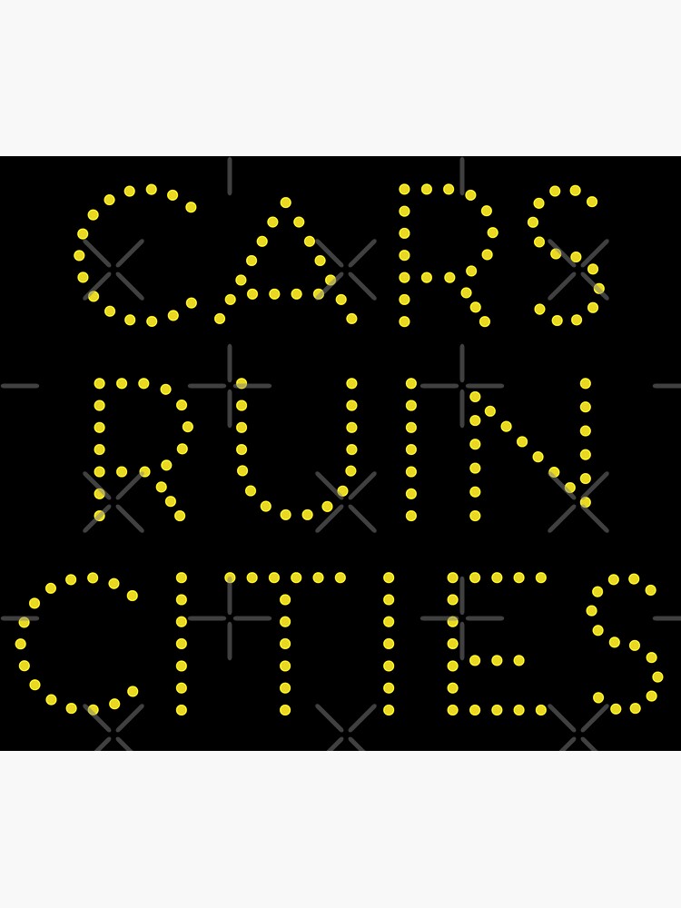 "Cars Ruin Cities" Sticker for Sale by ToyoTees Redbubble