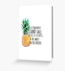 Sei eine Ananas-Ebene Grußkarte