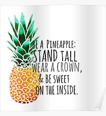 Sei eine Ananas-Ebene Poster