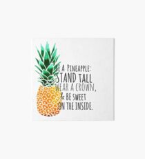 Be a Pineapple Plain Art Board