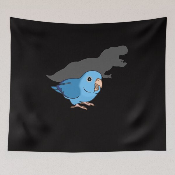 Item preview, Cute T-rex blue parrotlet doodle designed and sold by FandomizedRose.